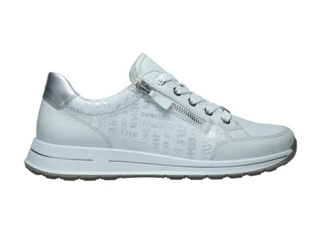 Veterschoenen<Ara - Wijdte H - 24801 78 - Offwhite - Uitneembaar voetbed