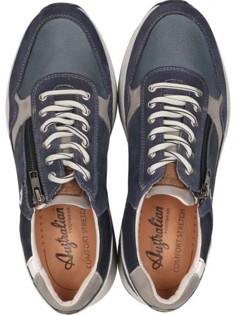 Veterschoenen<Australian - Wijdte H - Connery 15.1646 s02 - Blauw - Uitneembaar voetbed