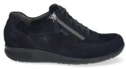 Veterschoenen<Durea - Go - 6260 0566 - Wijdte H- Blauw - Uitneembaar voetbed