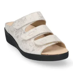 Slippers<Durea - Wijdte E - 7369 194 - Beige - Uitneembaar voetbed