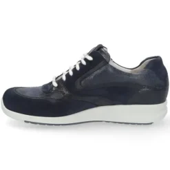 Veterschoenen<Durea - Wijdte E - 6306 1581 - Blauw - Uitneembaar voetbed