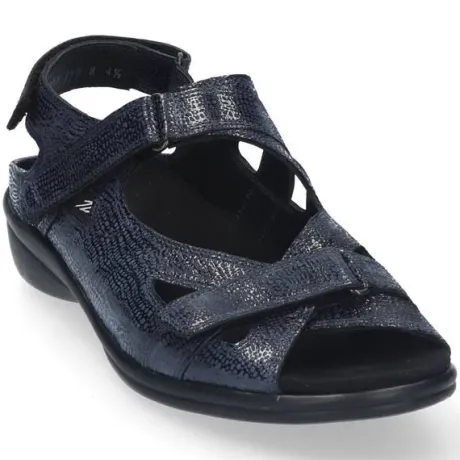 Sandalen<Durea - Wijdte E - 7258 0855 - Blauw - uitneembaar voetbed