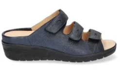 Slippers<Durea - Wijdte E - 7369 8165 - Blauw - Uitneembaar voetbed