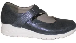 Bandschoenen<Durea - Wijdte E - 5746 150 - Blauw - Uitneembaar voetbed