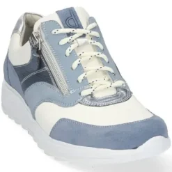 Veterschoenen<Durea - Wijdte E - 6279 1490 - Blauw - Stretch - Uitneembaar voetbed
