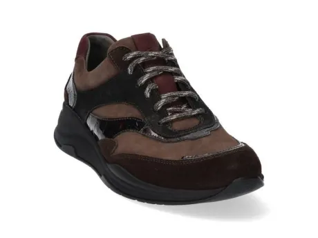 Veterschoenen<Durea - Wijdte E - 6267 9861 - Bruin - Uitneembaar voetbed