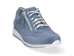 Veterschoenen<Durea - Wijdte E - 6263 9041 - Jeans - Uitneembaar voetbed