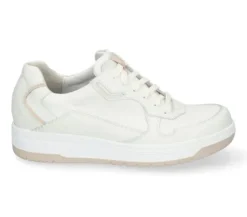 Veterschoenen<Durea - Wijdte E - 6275 0386 - Wit - Uitneembaar voetbed