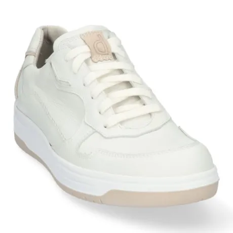 Veterschoenen<Durea - Wijdte E - 6275 0386 - Wit - Uitneembaar voetbed