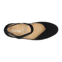 Bandschoenen<Durea - Wijdte E - 5752 7448 - Zwart - Uitneembaar voetbed