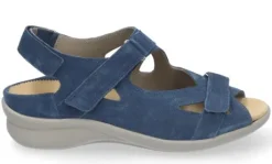 Sandalen<Durea - Wijdte E - 7376 - Blauw - UItneembaar Voetbed