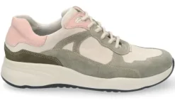 Veterschoenen<Durea - Wijdte E - 6283 - Groen Combi - Uitneembaar voetbed