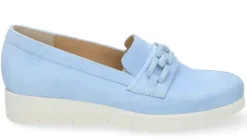 Instapschoenen<Durea - Wijdte E - 5754 - Licht Blauw - Uitneembaar voetbed