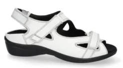 Sandalen<Durea - Wijdte E - 7258 - Wit - Uitneembaar voetbed