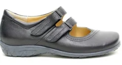 Bandschoenen<Durea - Wijdte E - 5680 - Zwart - Uitneembaar voetbed