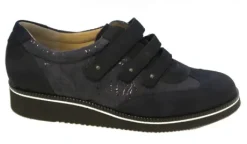 Klittenbandschoenen<Durea - Wijdte G - 6258 9795 - Blauw - Uitneembaar voetbed
