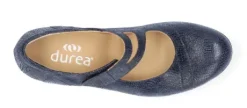 Bandschoenen<Durea - Wijdte G - 5737 0855 - Blauw - Uitneembaar voetbed