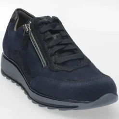 Veterschoenen<Durea - Wijdte G - 6263 1136 - blauw - Uitneembaar voetbed