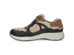 Veterschoenen<Durea - Wijdte G - 6283 0776 - Bruin beige combi - Uitneembaar voetbed