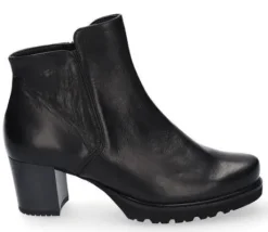 Korte Halfhoge Laarzen<Durea - Wijdte G - 9743 9810 - Zwart - Uitneembaar voetbed