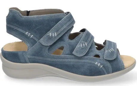 Sandalen<Durea - Wijdte G - 7272 - Blauw - Uitneembaar voetbed