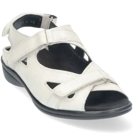 Sandalen<Durea - Wijdte G - 7258 - Wit - Uitneembaar Voetbed