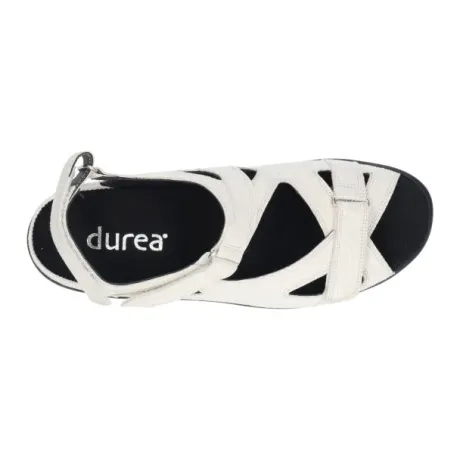 Sandalen<Durea - Wijdte G - 7258 - Wit - Uitneembaar Voetbed