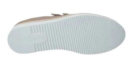 Klittenbandschoenen<Durea - Wijdte G - Taupe - Uitneembaar voetbed