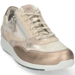 Veterschoenen<Durea - Wijdte H - 6306 15821 - Beige - Uitneembaar voetbed