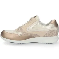 Veterschoenen<Durea - Wijdte H - 6306 15821 - Beige - Uitneembaar voetbed