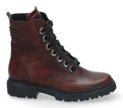 Boots<Durea - Wijdte H - 9809 1268 - Cognac - Uitneembaar voetbed