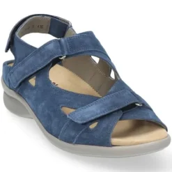 Sandalen<Durea - Wijdte H - 7376 0859 - Jeans - Uitneembaar voetbed
