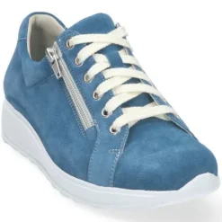 Veterschoenen<Durea - Wijdte H - 6239 1412 - Jeans - Uitneembaar voetbed