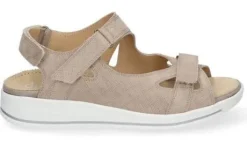 Sandalen<Durea - Wijdte H - 7407 9567 - Taupe - Uitneembaar voetbed
