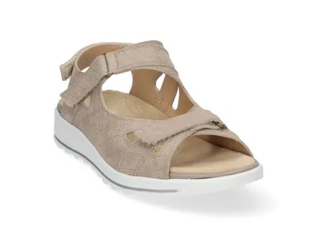 Sandalen<Durea - Wijdte H - 7407 9567 - Taupe - Uitneembaar voetbed