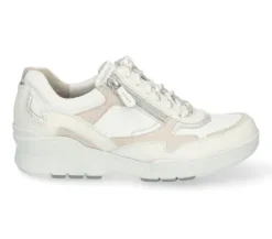 Veterschoenen<Durea - Wijdte H - 6252 0885 - Wit - Uitneembaar voetbed