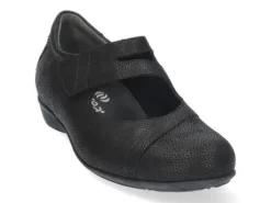 Bandschoenen<Durea - Wijdte H - 5737 0535 - Zwart - Uitneembaar voetbed