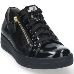 Veterschoenen<Durea - Wijdte H - 6291 1161 - Zwart - Uitneembaar voetbed