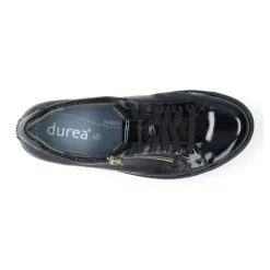 Veterschoenen<Durea - Wijdte H - 6291 1161 - Zwart - Uitneembaar voetbed