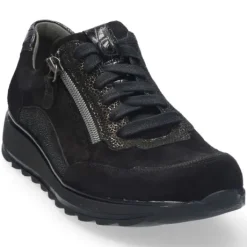 Veterschoenen<Durea - Wijdte H - 6263 1137 - Zwart - uitneembaar voetbed