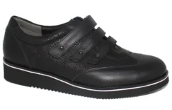 Klittenbandschoenen<Durea - Wijdte H - 6258 0790 - Zwart - Uitneembaar voetbed