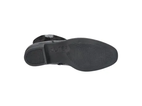 Korte Halfhoge Laarzen<Durea - Wijdte H - 9787 0034 - Zwart - Uitneembaar voetbed