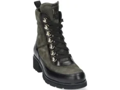 Boots<Durea - Wijdte H - 9788 0797 - Zwart met Groen - Uitneembaar voetbed