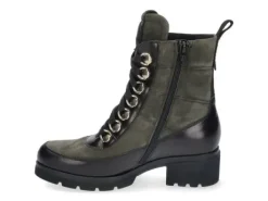 Boots<Durea - Wijdte H - 9788 0797 - Zwart met Groen - Uitneembaar voetbed