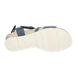 Sandalen<Durea - Wijdte H - 7421 - Blauw - Uitneembaar Voetbed