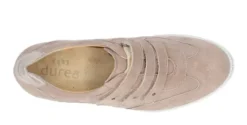 Klittenbandschoenen<Durea - Wijdte H - 6258 - Taupe - Uitneembaar voetbed