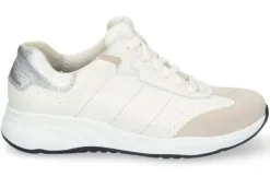 Veterschoenen<Durea - Wijdte H - Wit - 6289 - Uitneembaar Voetbed