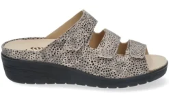 Slippers<Durea - Wijdte J - 7369 - Taupe - Uitneembaar Voetbed