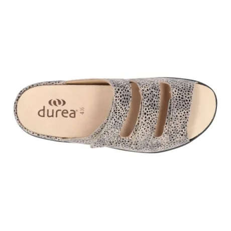 Slippers<Durea - Wijdte J - 7369 - Taupe - Uitneembaar Voetbed
