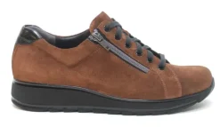 Veterschoenen<Durea - Wijdte K - 6239 8739 - Cognac - Uitneembaar voetbed